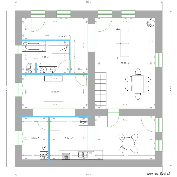 Duclos rdc. Plan de 0 pièce et 0 m2