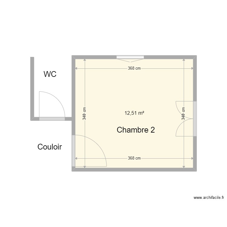 Tignet Chambre 2. Plan de 0 pièce et 0 m2
