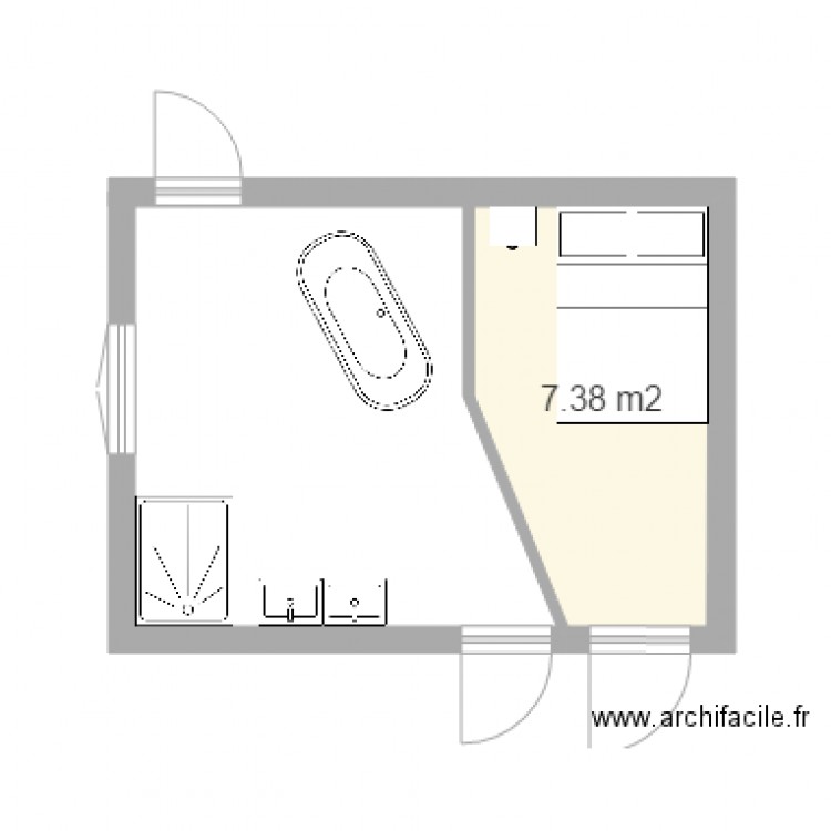 Chambre Ami Bellecour Plan C. Plan de 0 pièce et 0 m2