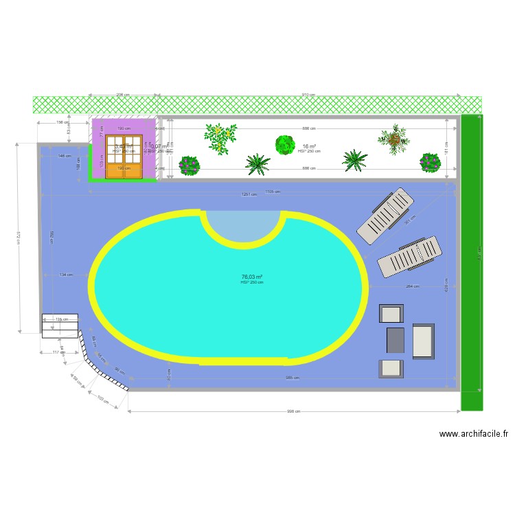 Piscine plan et mesure. Plan de 0 pièce et 0 m2
