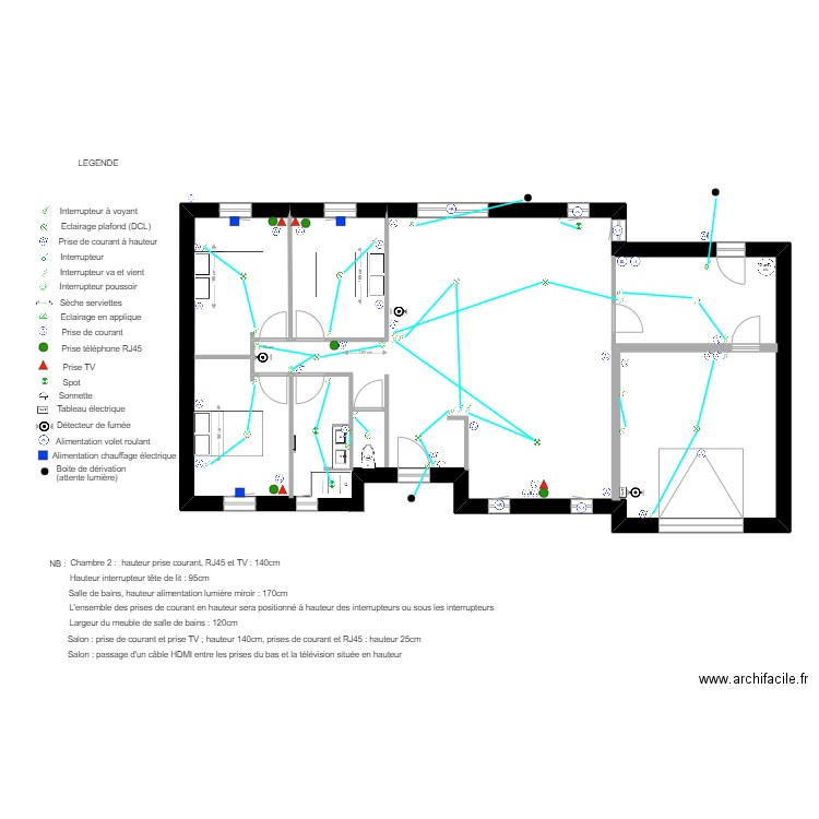 BENOIST JAMY. Plan de 1 pièce et 9 m2