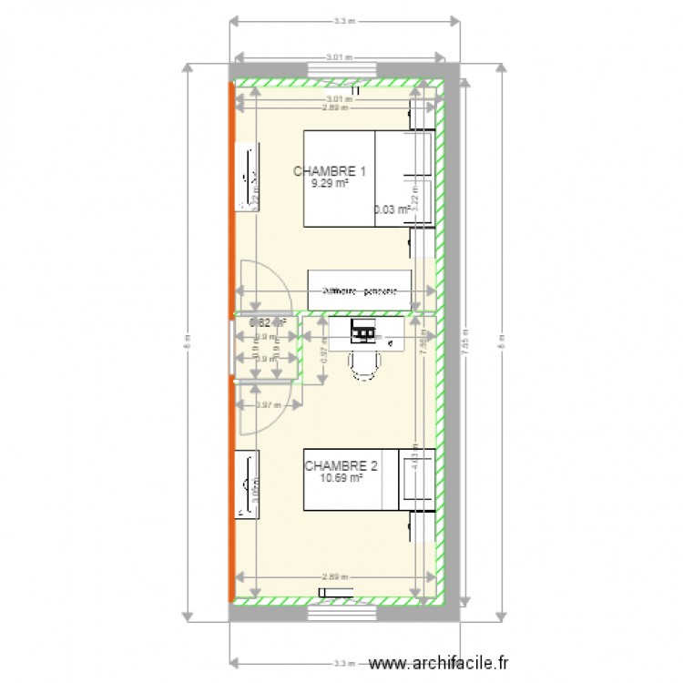 GUEVILLE Alain. Plan de 0 pièce et 0 m2