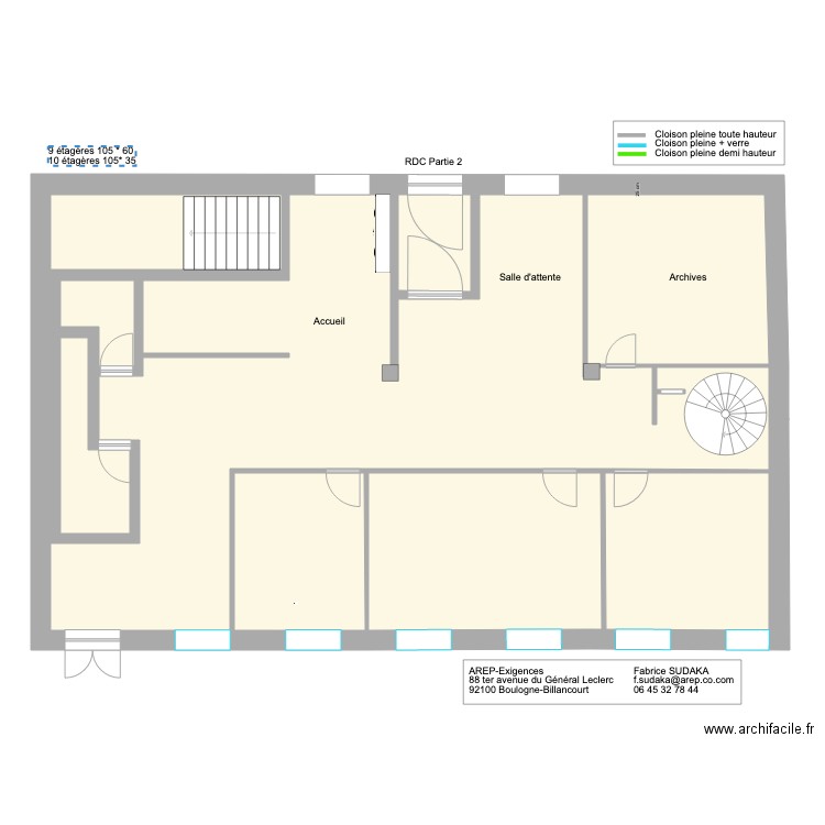 AREP Evacuation RDC Partie 2. Plan de 0 pièce et 0 m2