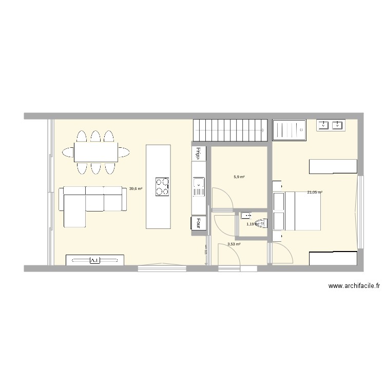 maison mezzanine. Plan de 0 pièce et 0 m2