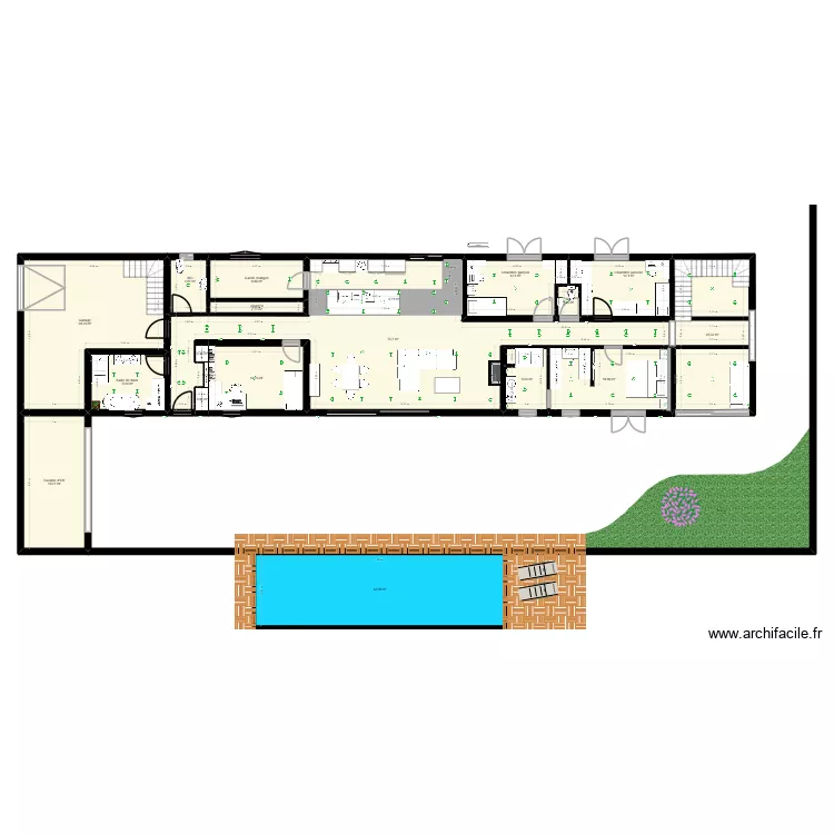 BUZET. Plan de 19 pièces et 308 m² BUZET. Plan de 19 pièces et 308 m²
