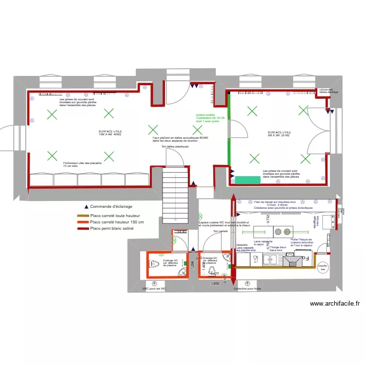 plan version2. Plan de 3 Pièces et 5 m²