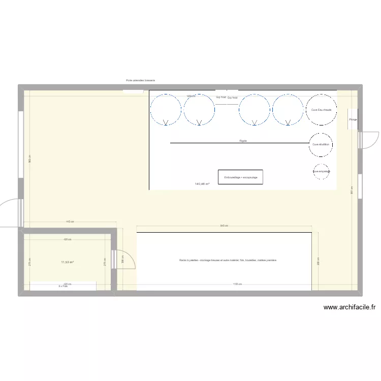 Plan 3 brewpub d&eacute;molition. Plan de 