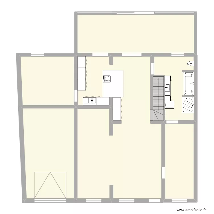 plan maison. Plan de 7  et 154 m²