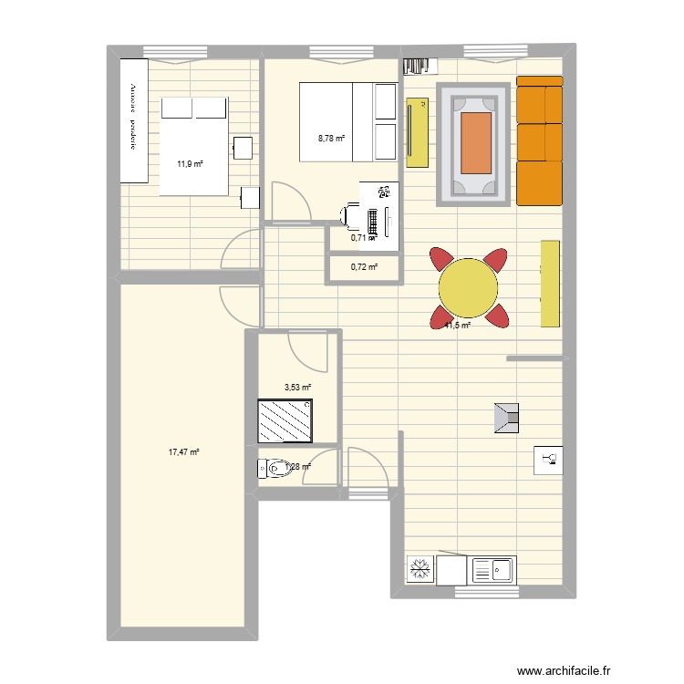 maison. Plan de 0 pièce et 0 m2