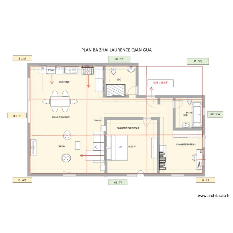 PLAN BA ZHAI. Plan de 0 pièce et 0 m2
