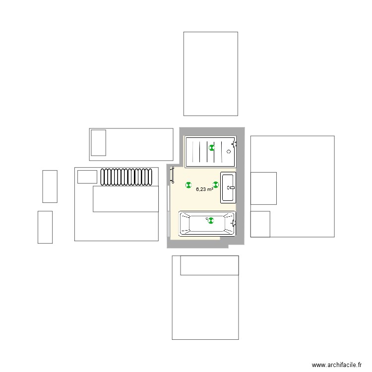Salle de bain. Plan de 0 pièce et 0 m2