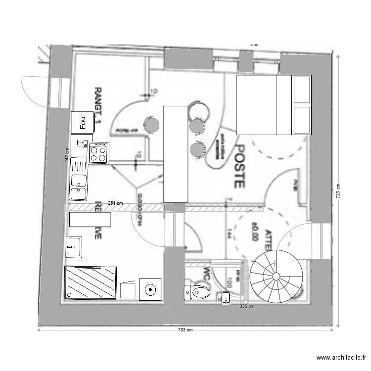 LaPoste_RDC. Plan de 0 pièce et 0 m2