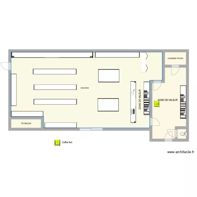 VIVAL SAINT ANDRE D'APCHON coffre fort. Plan de 