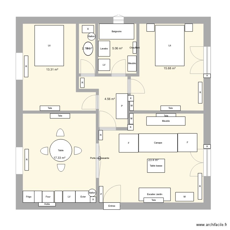 APPARTEMENT 1ER ETAGE V ET R  100311. Plan de 0 pièce et 0 m2