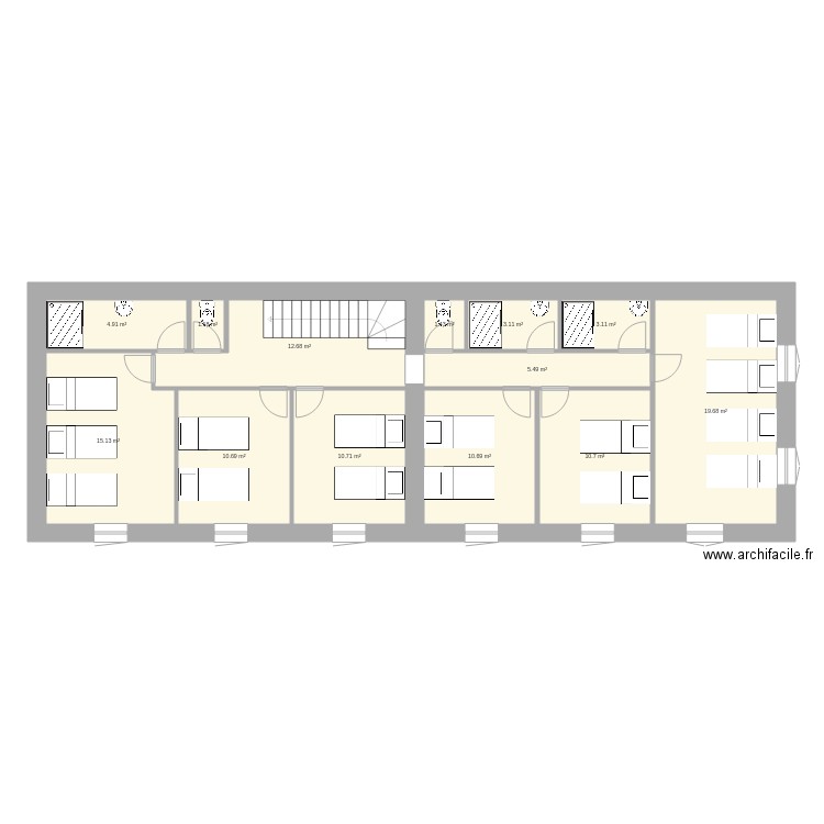 Grand gîte étage. Plan de 0 pièce et 0 m2