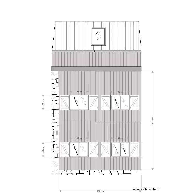 Fa&ccedil;ade C. Plan de 