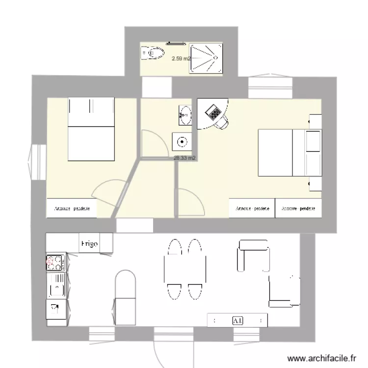 Maison de MAuriac 2. Plan de 