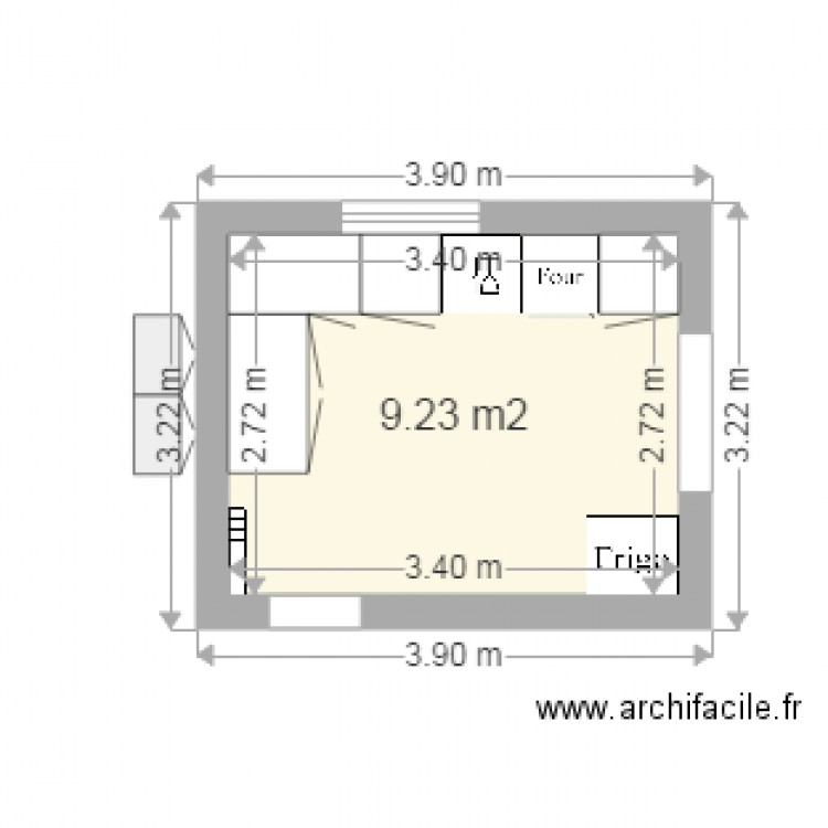 Cuisine logt CAMUS V1. Plan de 0 pièce et 0 m2