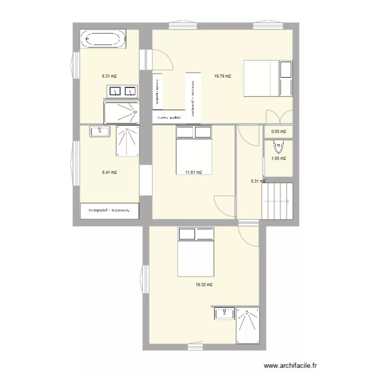 maison 2 sdb. Plan de 