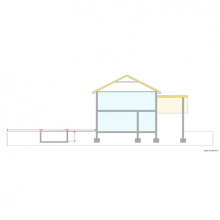 Piscine dessin. Plan de 0 pièce et 0 m2