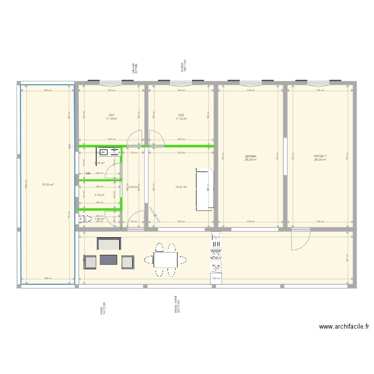  sous sol total  maison gwada version brut . Plan de 0 pièce et 0 m2