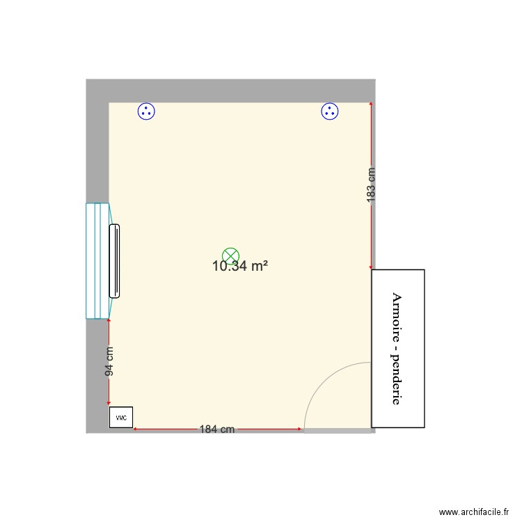 Chambre. Plan de 0 pièce et 0 m2