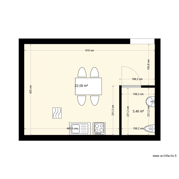 WC RDC. Plan de 0 pièce et 0 m2