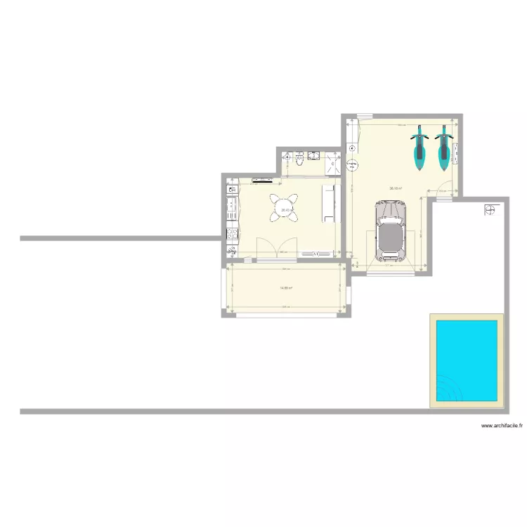 Rez  Badesi piscine 4 4 2018. Plan de 