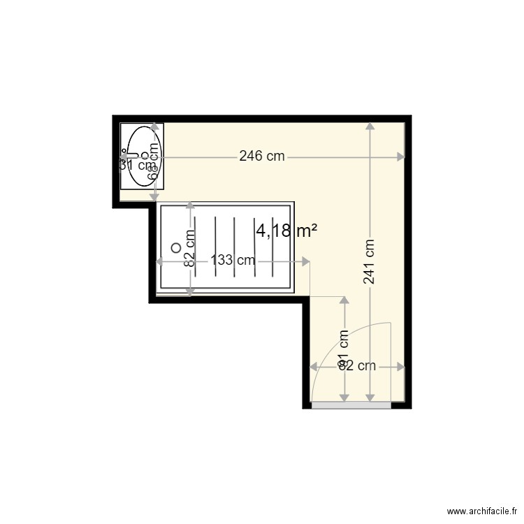 LIBESSART J CLAUDE . Plan de 1 pièce et 4 m2