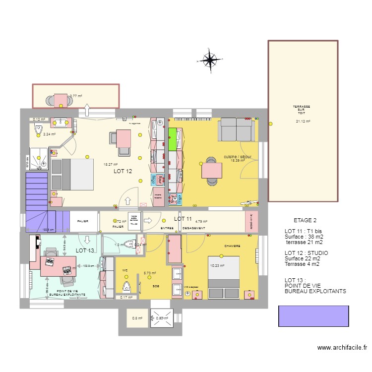 LOT 11 T1 b. Plan de 0 pièce et 0 m2