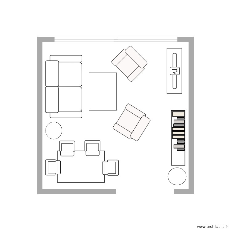 salon. Plan de 0 pièce et 0 m2