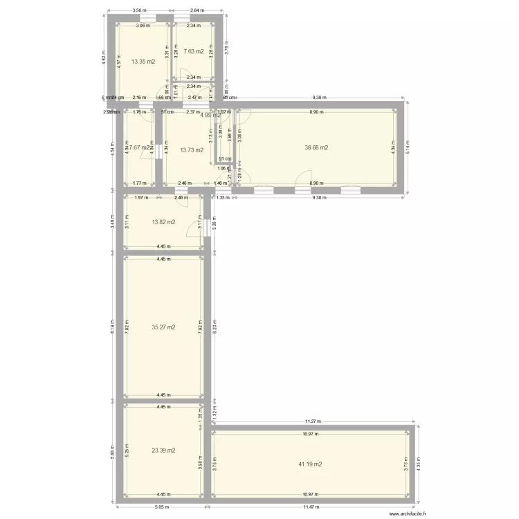 Plan erny futur avec &eacute;table bas. Plan de 