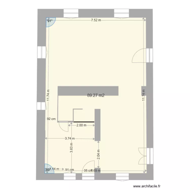 rdc ouvertures maçon cotations cuisine. Plan de rdc ouvertures maçon cotations cuisine. Plan de