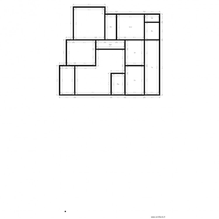 Maternité manne cachée. Plan de 13 pièces et 142 m2