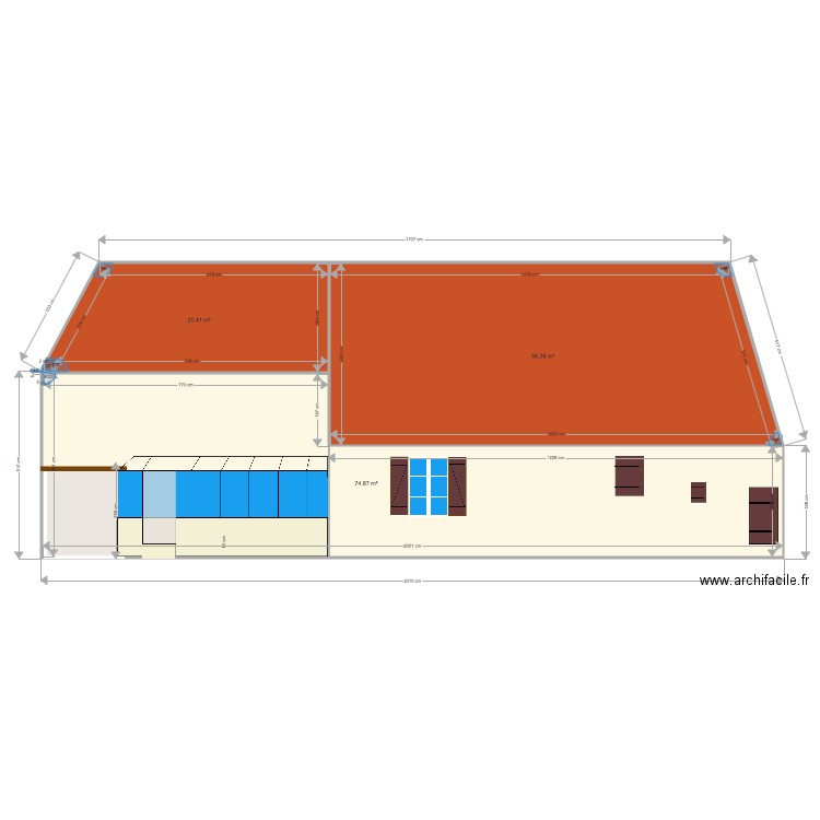 FACADE ar  AVANT. Plan de 0 pièce et 0 m2