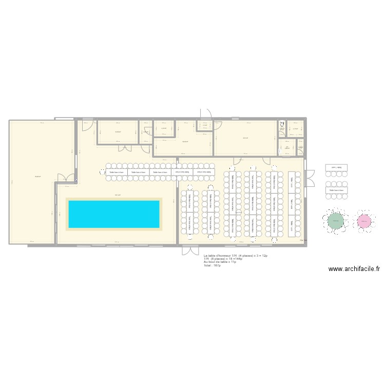 PLAN DE TABLE 167 p. Plan de 0 pièce et 0 m2