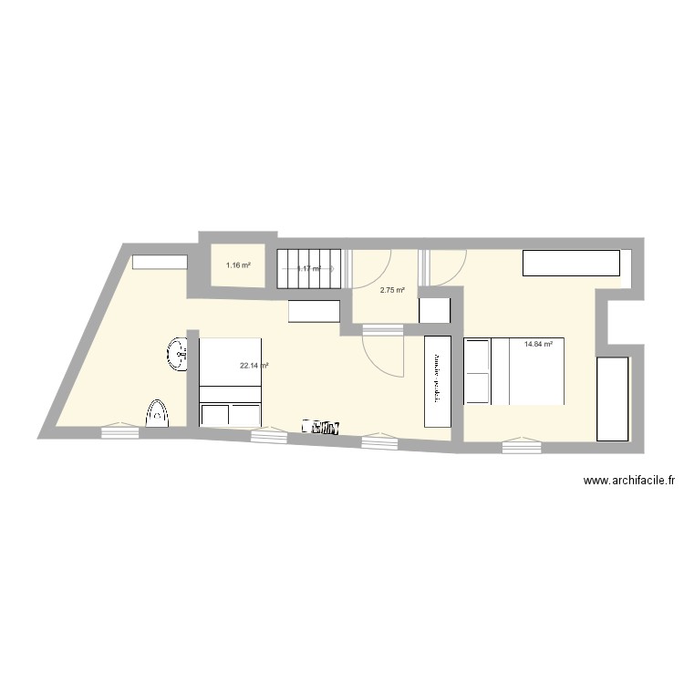 Etage modifié 1. Plan de 0 pièce et 0 m2