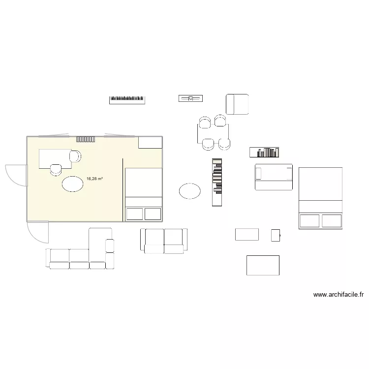 Studio. Plan de 