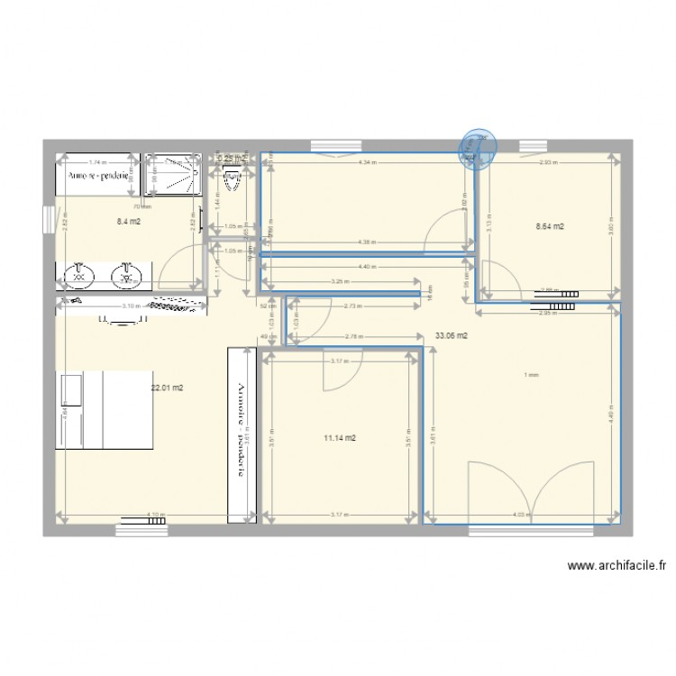 Etage du bas ter. Plan de 0 pièce et 0 m2