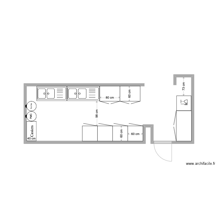 Aménagement du bar. Plan de 0 pièce et 0 m2