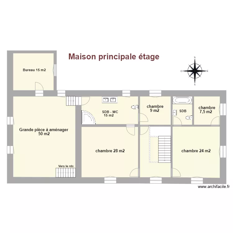 Van Hoogmoed &eacute;tage maison princ . Plan de 