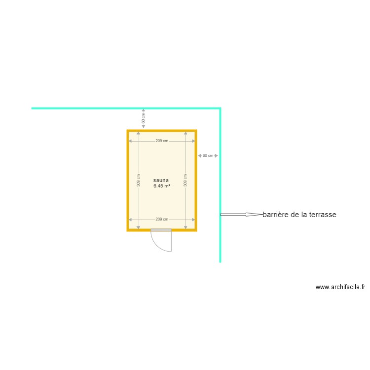 Sauna M Falloti Jaun . Plan de 0 pièce et 0 m2