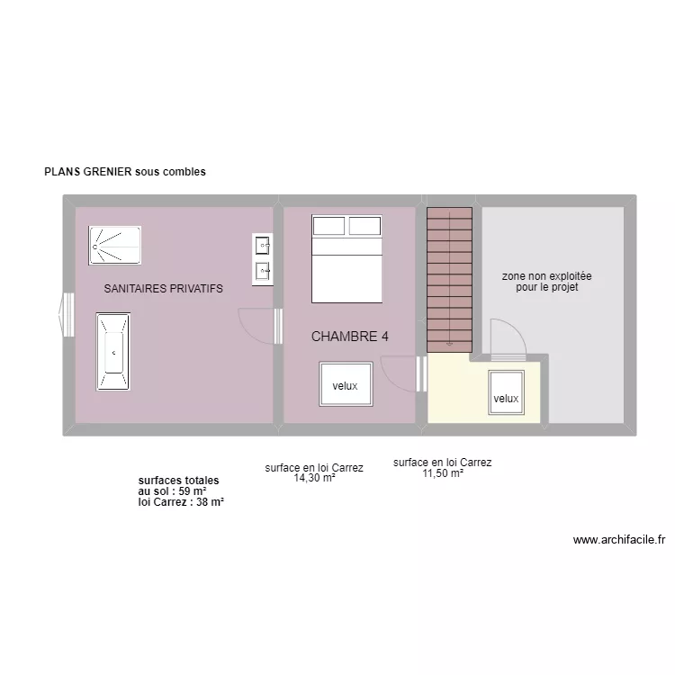 TORDEUX à VREGNY - plans projetés AE. Plan de TORDEUX à VREGNY - plans projetés AE. Plan de
