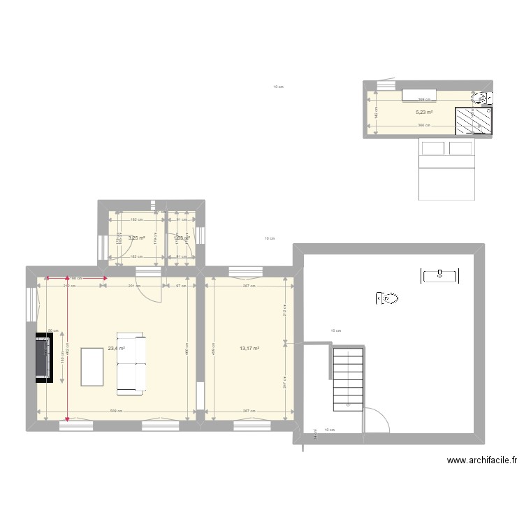 Cabrol extension 4 PROV. Plan de 8 pièces et 78 m2