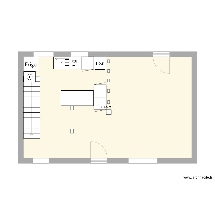 Plan cuisine gauche 2. Plan de 0 pièce et 0 m2