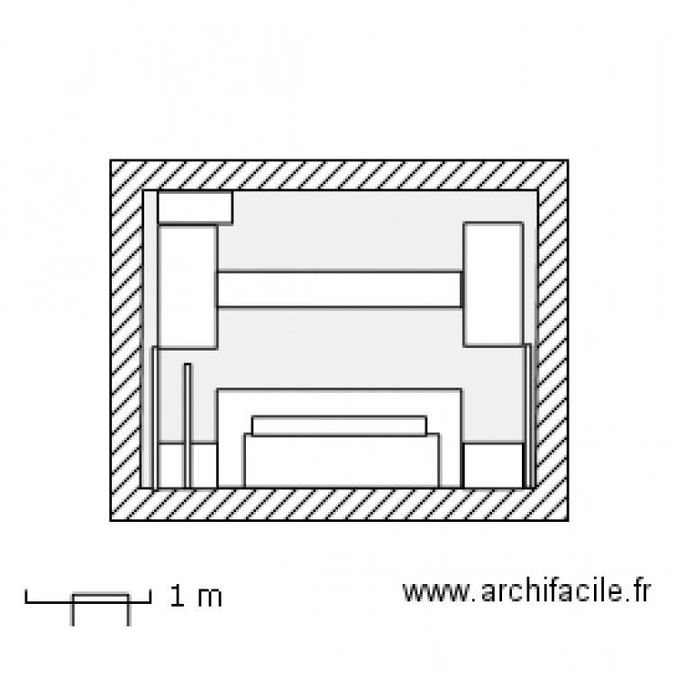 Plan Lit vue de face 4 Avril 2012. Plan de 0 pièce et 0 m2