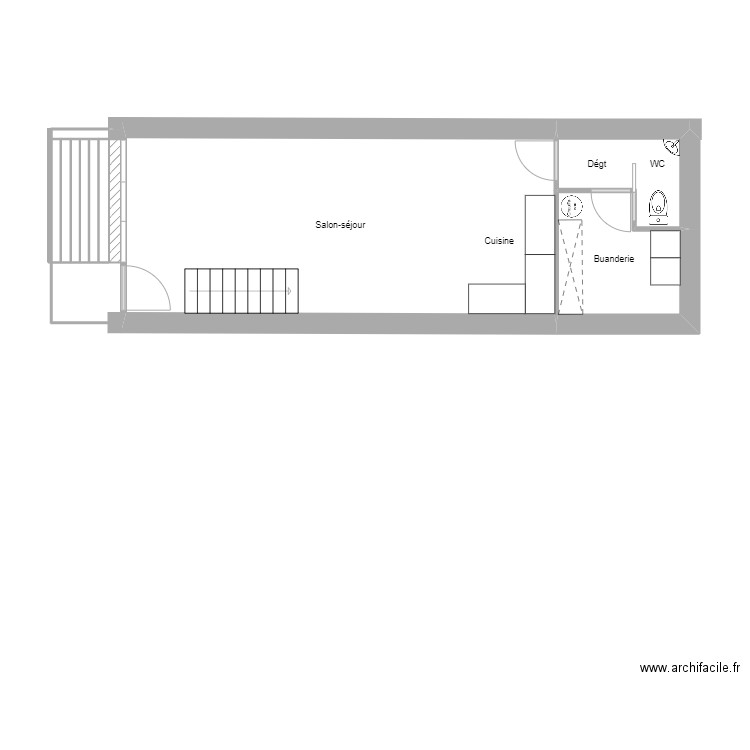 T3 LENS 2,4,6 Rdc. Plan de 8 pièces et 42 m2