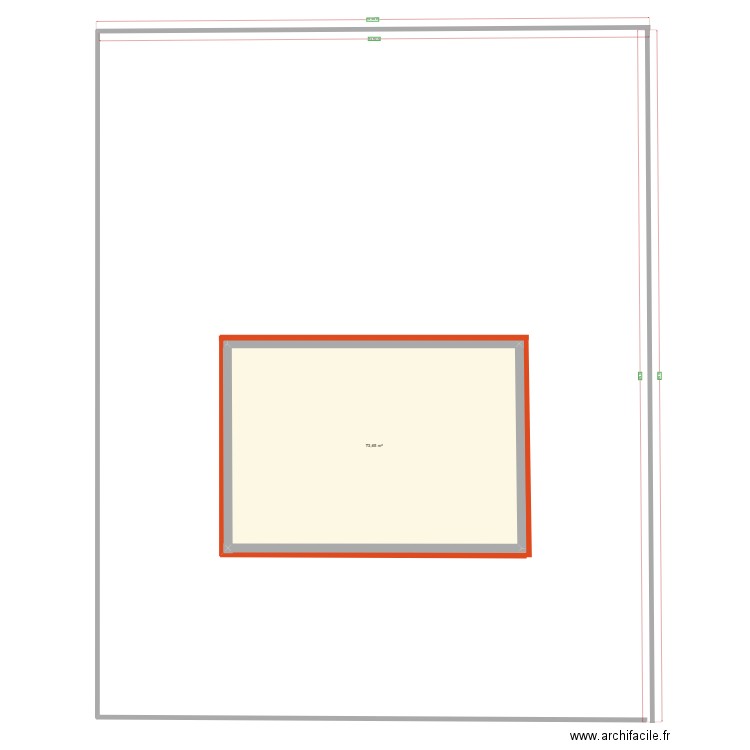 maison. Plan de 1 pièce et 74 m2