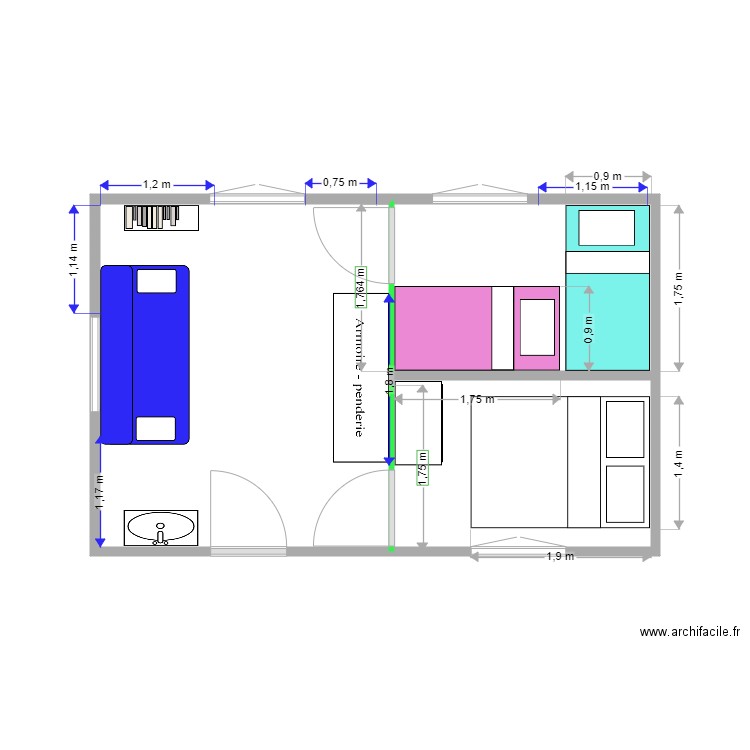 cabanon 1. Plan de 0 pièce et 0 m2