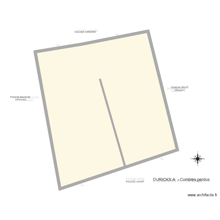 DURICKX. Plan de 10 pièces et 415 m2